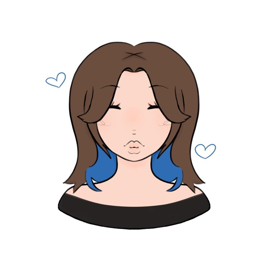 Peek a Blue hair style